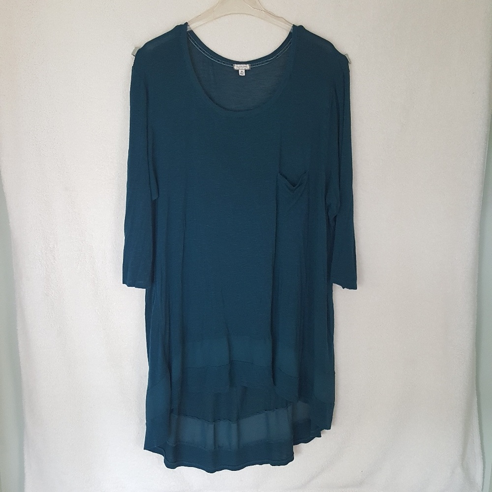Long teal tunic